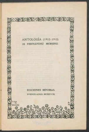 Antología (1915-1918)