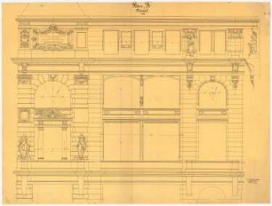 Geschäftshäuser am Werderschen Markt (Werderhäuser), Berlin: Fassadendetailansicht Haus B 1:20