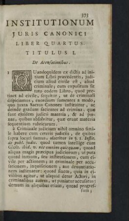 Titulus I. - IV.