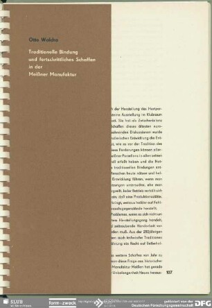 Traditionelle Bindung und fortschrittliches Schaffen in der Meißner Manufaktur