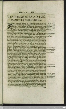 Responsiones Ad Fundamenta Subditorum