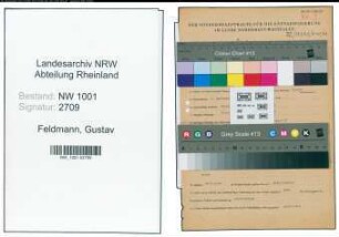 Entnazifizierung Gustav Feldmann, geb. 04.09.1885 (Amtsgerichtsrat)