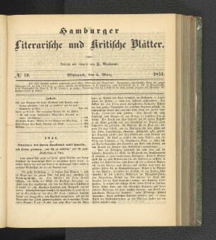 No. 19. 5. März 1851