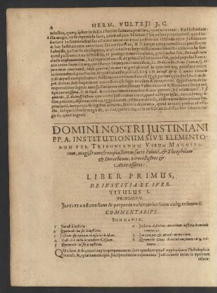 De Iustitia Et Iure. Titulus I.