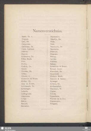 Namenverzeichniss