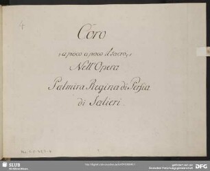 Palmira regina di Persia. Excerpts. Arr - Mus.1-F-49,7-4 : B, Coro, pf; AngS 135