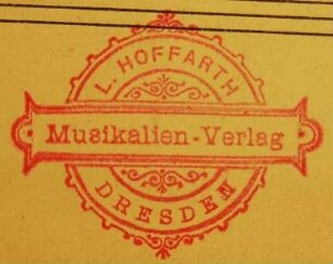 Stempel / Musikalien-Verlag von L. Hoffarth 