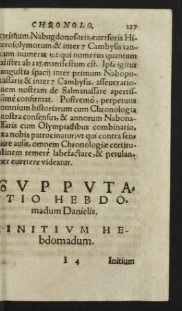 Initium Hebdomadum.
