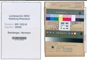 Entnazifizierung Hermann Bamberger , geb. 12.04.1901 (Bahnbeamter)