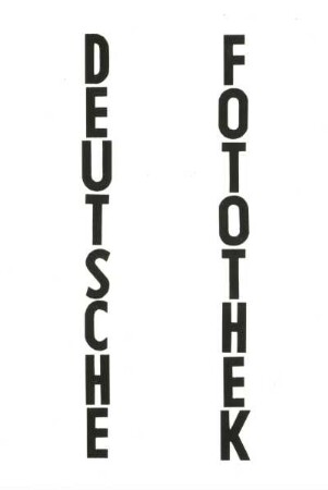 Namenszug "Deutsche Fotothek" für die Beschriftung einer Vitrine