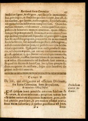 Caput II. De his, qui obligantur ad officium Divinum, seu ...