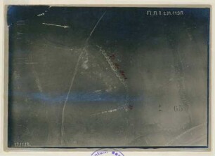 Foto der Stellungen nordwestlich von Biaches bei Péronne (Luftbild)