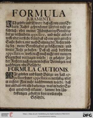 Formula Juramenti