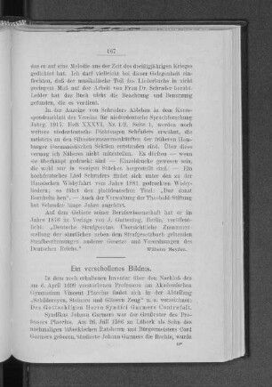 Ein verschollenes Bildnis.