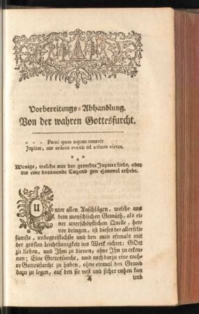 Vorbereitungs-Abhandlung. Von der wahren Gottesfurcht
