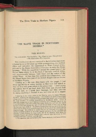 The Slave Trade in Northern Nigeria.