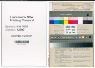 Entnazifizierung Heinrich Schmitz , geb. 08.10.1920 (Steiger)