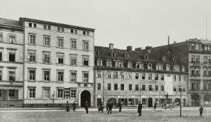 Roßplatz in Leipzig mit Hotel Hentschel, Roßstraße 1/3