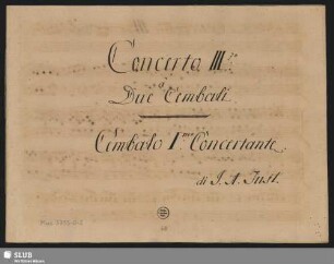 Concerto III.: Cembalo I. concertante.