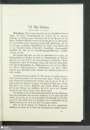 VI. Vor Verdun : (11.11.1916-6.1.1917)