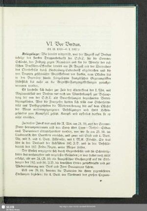 VI. Vor Verdun : (11.11.1916-6.1.1917)