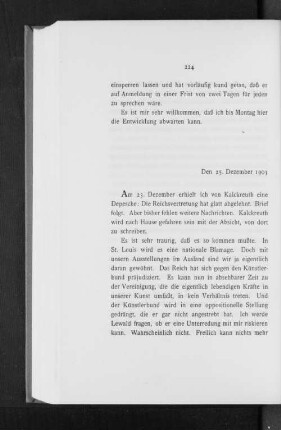 Den 25. Dezember 1903