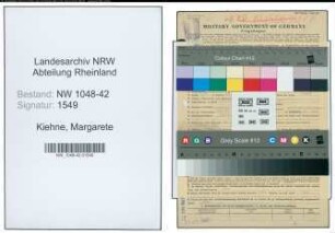 Entnazifizierung Margarete Kiehne , geb. 14.06.1904 ()