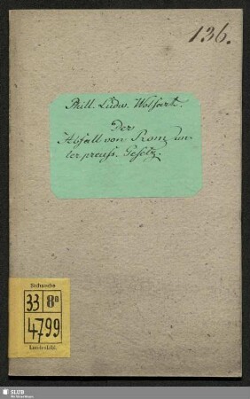 Der Abfall von Rom unter preußischem Gesetz