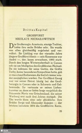 Drittes Kapitel: Grossfürst Nikolaus Michailowitsch
