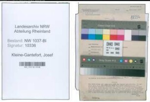 Entnazifizierung Josef Kleine-Gantefort , geb. 11.07.1894 (Bahnsekretaer)