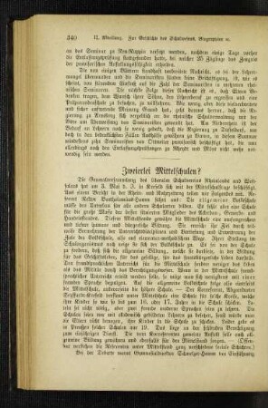 Zweierlei Mittelschulen?