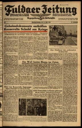 Ausgabe vom Samstag, den 03. Juli 1943.