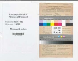 Entnazifizierung Julius Marquardt , geb. 22.03.1896 (Polizeibeamter)