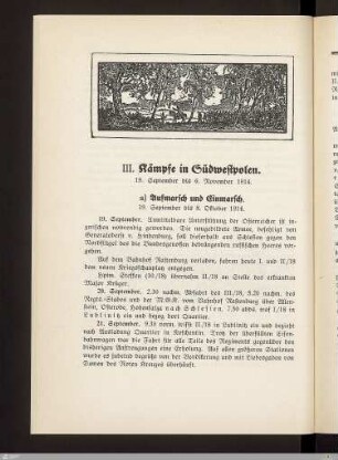 a) Aufmarsch und Einmarsch