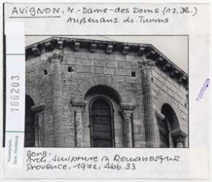 Avignon: Kathedrale Notre-Dame-des-Doms, Außenansicht des Turms