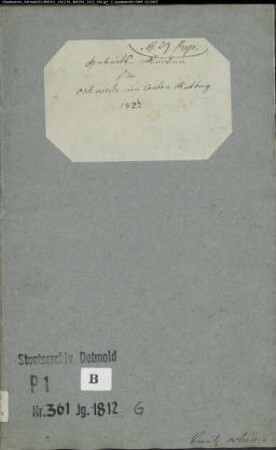 Zivilstandsregister der katholischen Gemeinde Oesterwiehe, Kreis Wiedenbrück (GAHT 1812) (Gemeinde: Katholische Gemeinde Oesterwiehe)