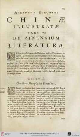 Pars VI: De Sinensium Literatura