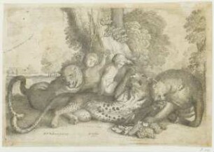 Zwei Kinder und drei Leoparden (Kinderspiele)