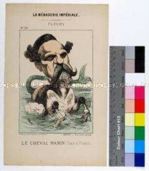 Karikatur auf Émile Félix Fleury aus der Serie "La Ménagerie Impériale"