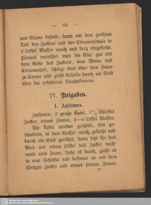 IV. Beigaben