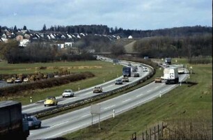 Leinfelden, Stuttgart: Autobahn von der Leinfelder-Brücke