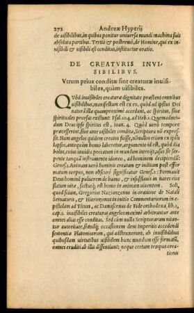De Creaturis Invisibilibus.