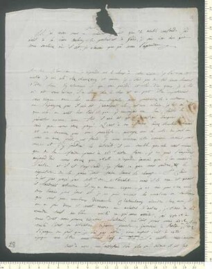 Brief von V. S. de Torcy an Charles de Chamisso