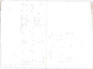 Voit, Johann Michael; Mappe mit Berechnungen und verschiedenen Skizzen - Grundriss m. Berechnungen