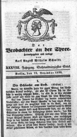 46. Stueck, 18. November 1839