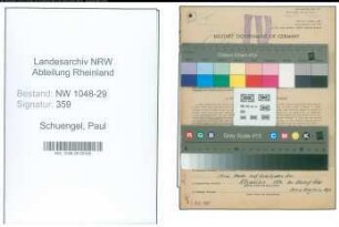 Entnazifizierung Paul Schuengel , geb. 19.11.1907 (Beamter)