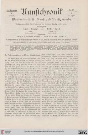 Heft 27 (15. April 1886)