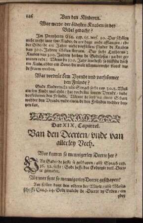 Dat XIX. Capittel. Van den Deerken, unde van allerley Veeh.