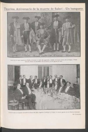 Taurina. - [Fotografías de grupo] : Aniversario de la muerte de Saleri – Un banquete.