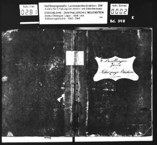 Personenregister von 1784/1792 und 1845 zum Gült- und Schatzungsbuch über Langenbeutingen und Neudeck.